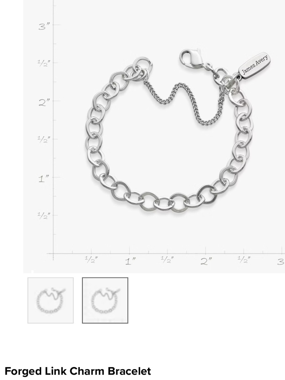 Forged link charm bracelet - Picture 4 of 4